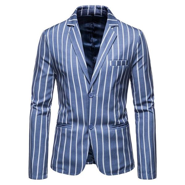 men's suits & blazers autumn men suit jackets fashion striped slim fit single breasted casual and terno masculino, White;black
men's suits & blazers autumn men suit jackets fashion striped slim fit single breasted casual and terno masculino, White;black