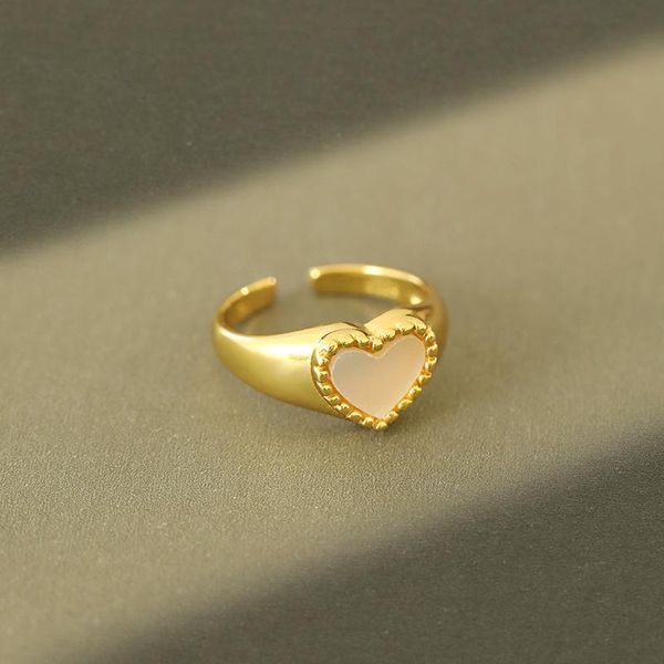 cluster rings 1pc 18k gold authentic 925 sterling silver shell heart shape band ring adjust jewelry tlj1217, Golden;silver
cluster rings 1pc 18k gold authentic 925 sterling silver shell heart shape band ring adjust jewelry tlj1217, Golden;silver