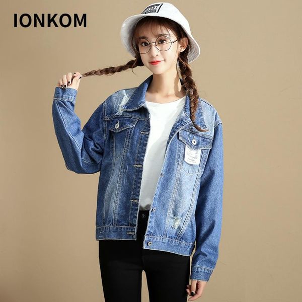 women's jackets ionkom vintage ripped detail boyfriend denim jacket autumn womens lapel single breasted and coats casual fall, Black;brown
women's jackets ionkom vintage ripped detail boyfriend denim jacket autumn womens lapel single breasted and coats casual fall, Black;brown