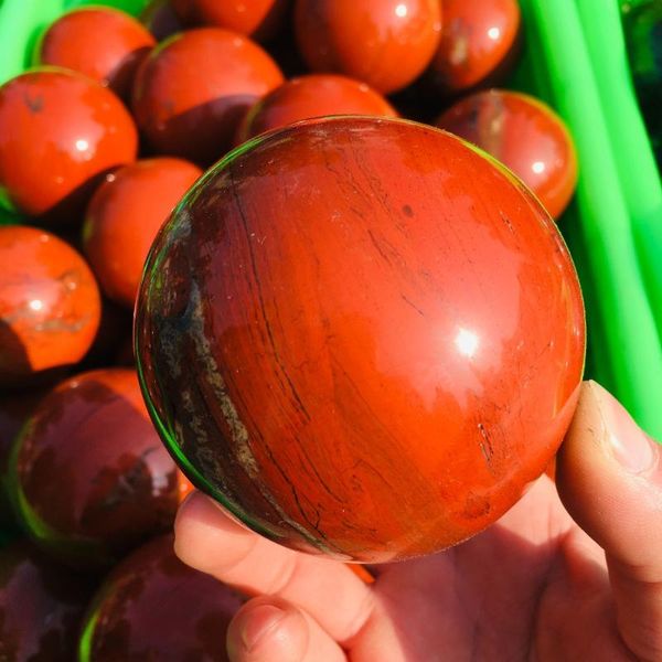 decorative objects & figurines 60mm natural quartz crystal red jasper ball as healing gift
decorative objects & figurines 60mm natural quartz crystal red jasper ball as healing gift