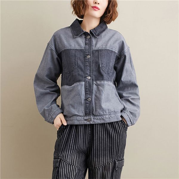 jackets autumn arts style women long sleeve single breasted loose short coat patchwork denim turn-down collar vintage jackets m644 uxpw, Black;brown
jackets autumn arts style women long sleeve single breasted loose short coat patchwork denim turn-down collar vintage jackets m644 uxpw, Black;brown