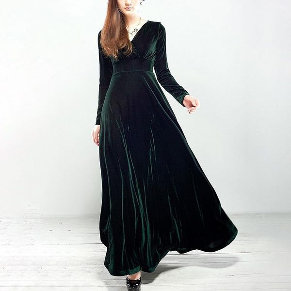 casual dresses women autumn winter gold velvet maxi long dress female vintage party ladies formal elegant slim vestidos, Black;gray
casual dresses women autumn winter gold velvet maxi long dress female vintage party ladies formal elegant slim vestidos, Black;gray