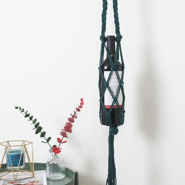 cotton rope wine bottle storage bag bohemian style home kitchen living room wall hanging bottles interior accents decorative objects & figur
cotton rope wine bottle storage bag bohemian style home kitchen living room wall hanging bottles interior accents decorative objects & figur