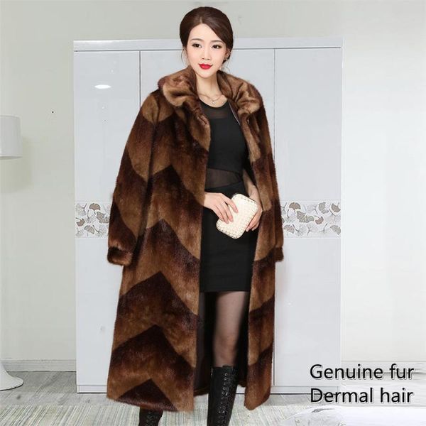 women's fur & faux 2021 mink coat, fashion slim high-end winter leather , banquet image occasion coat, Black
women's fur & faux 2021 mink coat, fashion slim high-end winter leather , banquet image occasion coat, Black