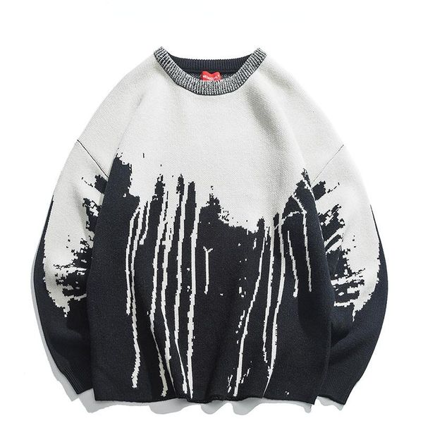 men's sweaters men harajuku vintage patchwork knitted sweater 2022 mens korean fashion y2k pullovers male casual kpop, White;black
men's sweaters men harajuku vintage patchwork knitted sweater 2022 mens korean fashion y2k pullovers male casual kpop, White;black