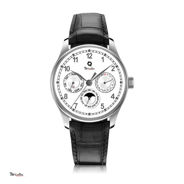 men's automatic mechanical watch perpetual calendar silver white stainless steel case black leather strap moon phase dial iw344202 requ, Slivery;brown
men's automatic mechanical watch perpetual calendar silver white stainless steel case black leather strap moon phase dial iw344202 requ, Slivery;brown