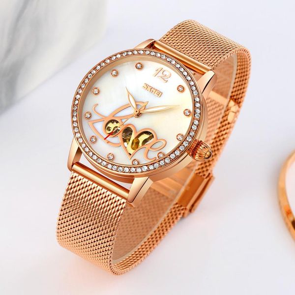 wristwatches skmei all steel ladies dress 30bar waterproof wristwatch automatic movement women's watches relogio feminino 9255, Slivery;brown
wristwatches skmei all steel ladies dress 30bar waterproof wristwatch automatic movement women's watches relogio feminino 9255, Slivery;brown