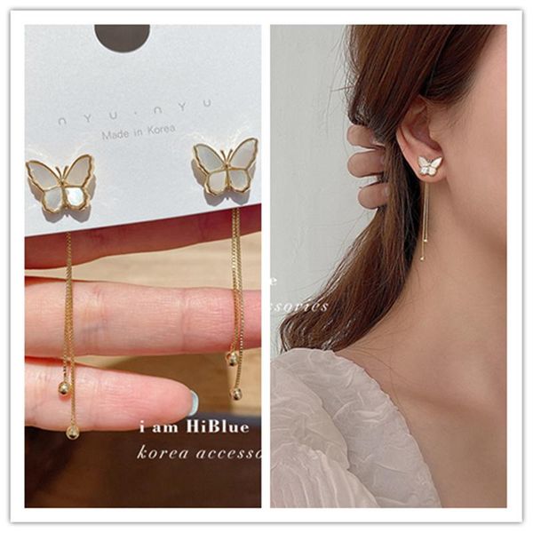 stud fashion butterfly earrings for women 2021 trend golden long tassel drop earring dangle rings gift girl female jewelry, Golden;silver
stud fashion butterfly earrings for women 2021 trend golden long tassel drop earring dangle rings gift girl female jewelry, Golden;silver
