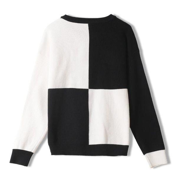 women's sweaters 2021 autumn fashion women knitting pullovers o-neck white black color block spliced jumper ladies luxury
women's sweaters 2021 autumn fashion women knitting pullovers o-neck white black color block spliced jumper ladies luxury