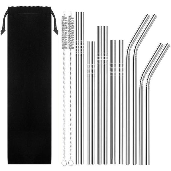 drinking straws reusable metal stainless steel straw sturdy bent straight boba with cleaning brush bar party accessories
drinking straws reusable metal stainless steel straw sturdy bent straight boba with cleaning brush bar party accessories