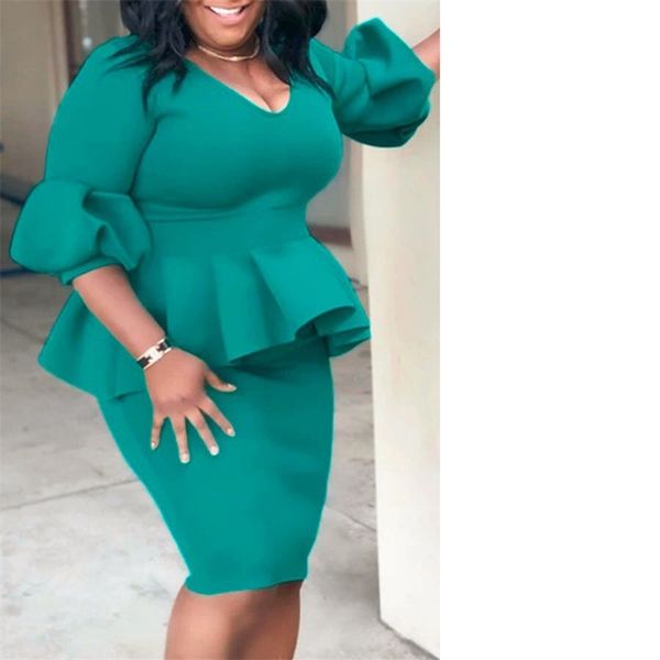 african dresses for women plus size falbala green v neck half sleeve bodycon knee length evening party night wear vestidos dress 210510, Black;gray
african dresses for women plus size falbala green v neck half sleeve bodycon knee length evening party night wear vestidos dress 210510, Black;gray