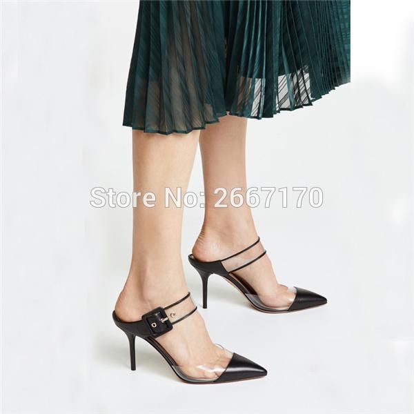 pointed toe women summer shoes black white nude transparent stiletto pumps ladies sandals bold buckle 10cm high heel mules
pointed toe women summer shoes black white nude transparent stiletto pumps ladies sandals bold buckle 10cm high heel mules