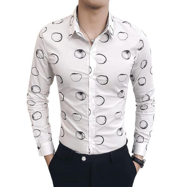 men's casual shirts f18/ el wind 2021 autumn fashion work clothes, shirt hairstylist night club men, White;black
men's casual shirts f18/ el wind 2021 autumn fashion work clothes, shirt hairstylist night club men, White;black