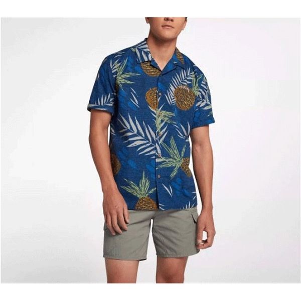 blue floral blouse men cotton printed short sleeve hawaiian shirt casual beach clothes pineapple leaf summer big plus size, White;black
blue floral blouse men cotton printed short sleeve hawaiian shirt casual beach clothes pineapple leaf summer big plus size, White;black