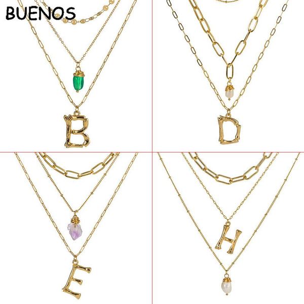 pendant necklaces buenos multilayer letter initial necklace women a-z fashion pearl zircon natural stone gold chain jewelry, Silver
pendant necklaces buenos multilayer letter initial necklace women a-z fashion pearl zircon natural stone gold chain jewelry, Silver