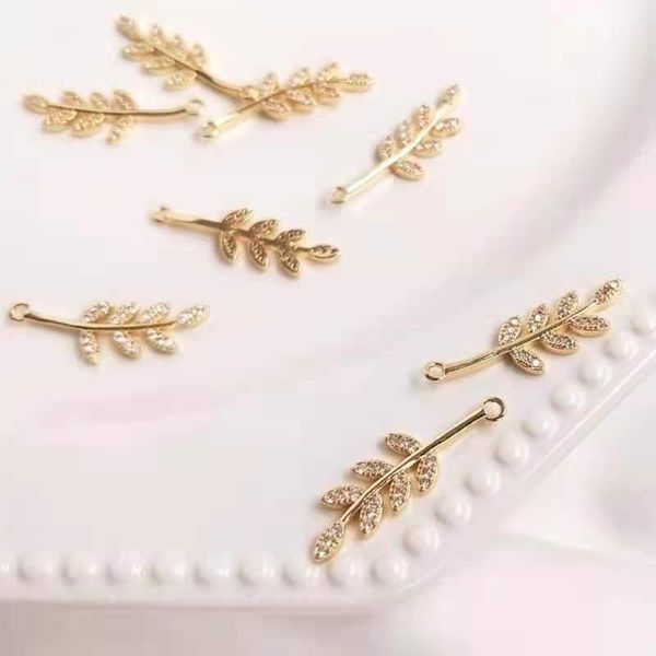 charms copper 14k gold zircon leaves branch pendant 1pcs for diy jewelry necklace making accessories, Bronze;silver
charms copper 14k gold zircon leaves branch pendant 1pcs for diy jewelry necklace making accessories, Bronze;silver
