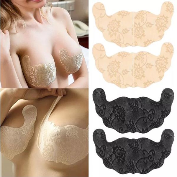 100pairs/lot women u shape lace adhesive nipple pasties invisible breast lift tape overlays on bra push up, Black;white
100pairs/lot women u shape lace adhesive nipple pasties invisible breast lift tape overlays on bra push up, Black;white