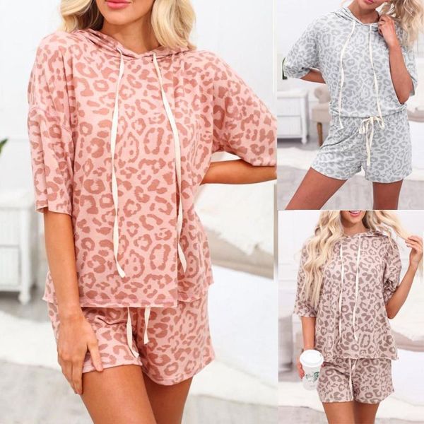 womens hoodies leopard printed pajamas set shorts sleevewear loungewear 2021 summer clothes for women outfits ensemble femme women's tr, Gray
womens hoodies leopard printed pajamas set shorts sleevewear loungewear 2021 summer clothes for women outfits ensemble femme women's tr, Gray