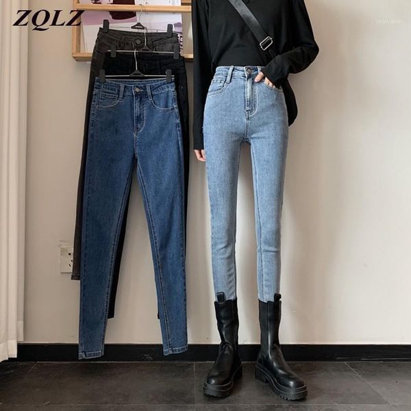 women's jeans zqlz skinny womem 2021 high waist spring pencil pants female black casual streetwear autumn denim trousers mujer, Blue
women's jeans zqlz skinny womem 2021 high waist spring pencil pants female black casual streetwear autumn denim trousers mujer, Blue