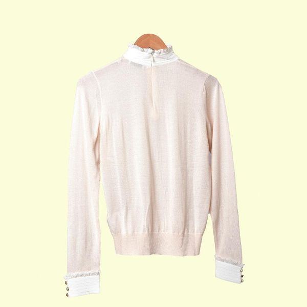 women's sweaters 19 temperament shallow pink lace gao collar splicing knitting shirt 91091, White;black
women's sweaters 19 temperament shallow pink lace gao collar splicing knitting shirt 91091, White;black