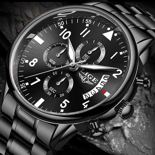 wristwatches 2021 mens watches lige fashion business quartz watch men sport all steel waterproof black clock erkek kol saat, Slivery;brown
wristwatches 2021 mens watches lige fashion business quartz watch men sport all steel waterproof black clock erkek kol saat, Slivery;brown