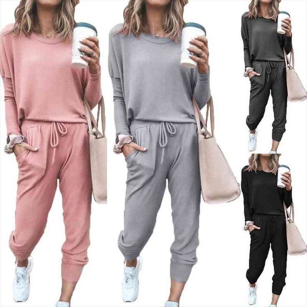 2pcs solid color two piece womens pants set suits casual long sleeve o neck pullovers sweatpants outfits, White
2pcs solid color two piece womens pants set suits casual long sleeve o neck pullovers sweatpants outfits, White