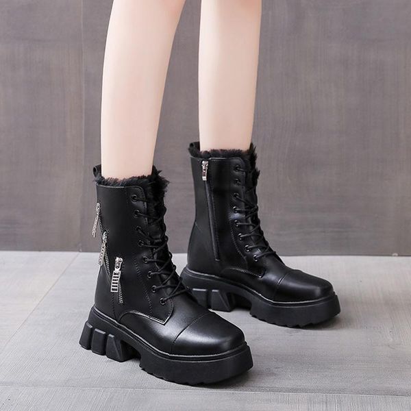 boots thick sole fashion leather white snow women shoes for female casual 2021 warm plush waterproof botines mujer femmes bottes, Black
boots thick sole fashion leather white snow women shoes for female casual 2021 warm plush waterproof botines mujer femmes bottes, Black