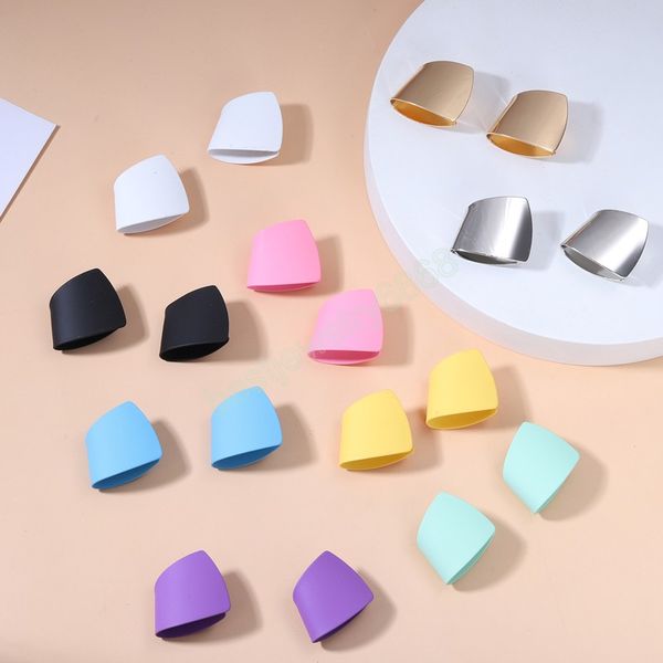 statement colorful metal spray paint earrings for women simple irregular maxi stud earrings jewelry fashion, Golden;silver 
statement colorful metal spray paint earrings for women simple irregular maxi stud earrings jewelry fashion, Golden;silver