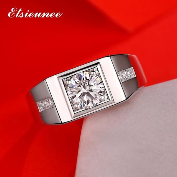cluster rings elsieunee classic 925 sterling silver 1ct d color moissanite ring wedding engagement diamond for men couple finger jewelry, Golden;silver
cluster rings elsieunee classic 925 sterling silver 1ct d color moissanite ring wedding engagement diamond for men couple finger jewelry, Golden;silver