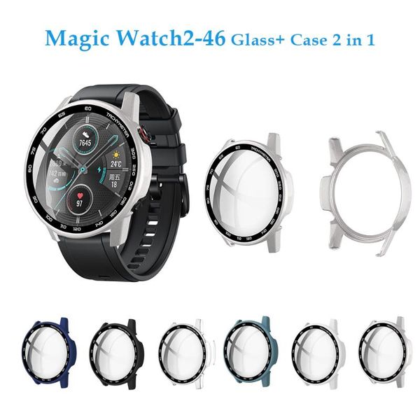 watch bands case+tempered glass case for honor magic watch2 46mm screen protector cover bumper plated shell, Black;brown
watch bands case+tempered glass case for honor magic watch2 46mm screen protector cover bumper plated shell, Black;brown