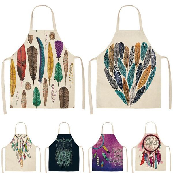 aprons 1pcs feather pattern kitchen dinner party bbq cooking waist bib cotton linen funny pinafore cleaning tools 53*65cm a1046
aprons 1pcs feather pattern kitchen dinner party bbq cooking waist bib cotton linen funny pinafore cleaning tools 53*65cm a1046