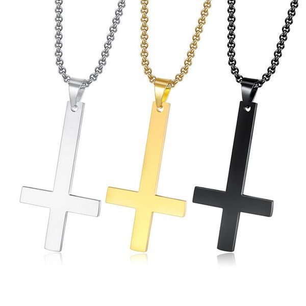 fashion stainless steel inverted cross gold silver color necklace for women men pendant necklaces jewelry
fashion stainless steel inverted cross gold silver color necklace for women men pendant necklaces jewelry