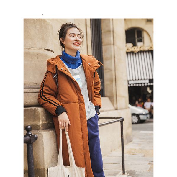 downs winter female hooded embroidery loose casual long section down coat z36q, Black 
downs winter female hooded embroidery loose casual long section down coat z36q, Black