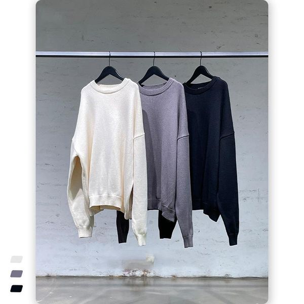 men's sweaters autumn oversize long-sleeved sweater loose fit knitted sweatshirt, White;black
men's sweaters autumn oversize long-sleeved sweater loose fit knitted sweatshirt, White;black