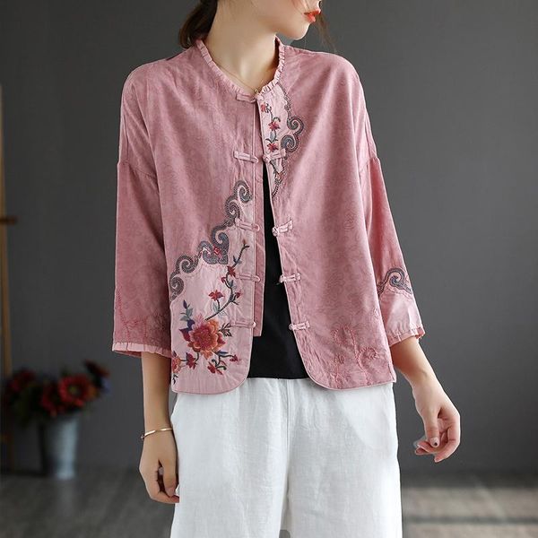 women's jackets cotton linen outwear cardigans o-neck long sleeve embroidery button vintage autumn loose chinese style coats, Black;brown
women's jackets cotton linen outwear cardigans o-neck long sleeve embroidery button vintage autumn loose chinese style coats, Black;brown