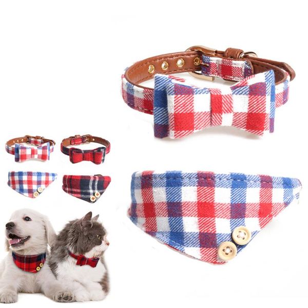 pets puppy cat collar bandana soft cotton pu leather bow tie plaid bowknot small cats collars outdoor walking dogs leashes & leads
pets puppy cat collar bandana soft cotton pu leather bow tie plaid bowknot small cats collars outdoor walking dogs leashes & leads