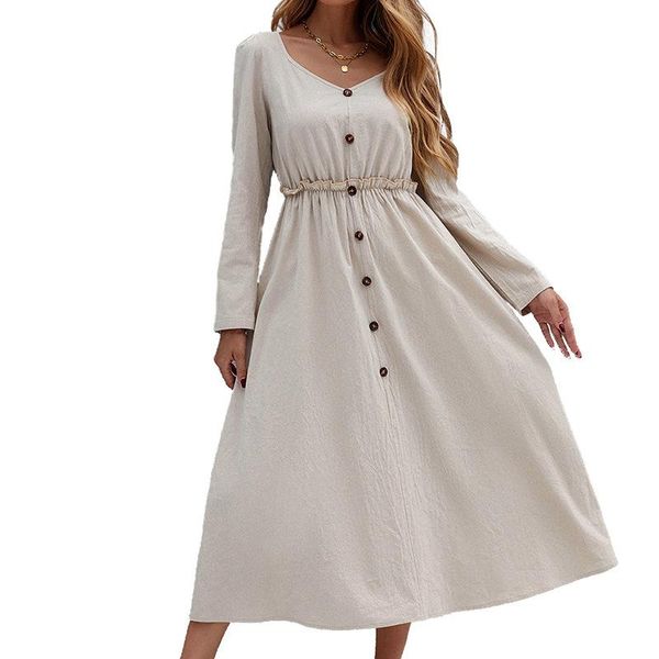 casual dresses 2021 spring/autumn polyester a-line mid-calf o-neck for women, Black;gray
casual dresses 2021 spring/autumn polyester a-line mid-calf o-neck for women, Black;gray