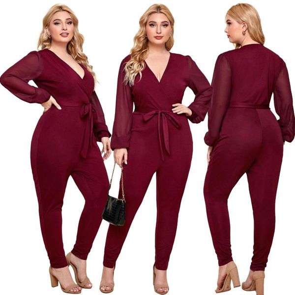 winter jumpsuit plus size women's v-neck long-sleeved collocation belt fashion casual all-match 2021 0xl-4xl jumpsuits & rompers, Black;white
winter jumpsuit plus size women's v-neck long-sleeved collocation belt fashion casual all-match 2021 0xl-4xl jumpsuits & rompers, Black;white