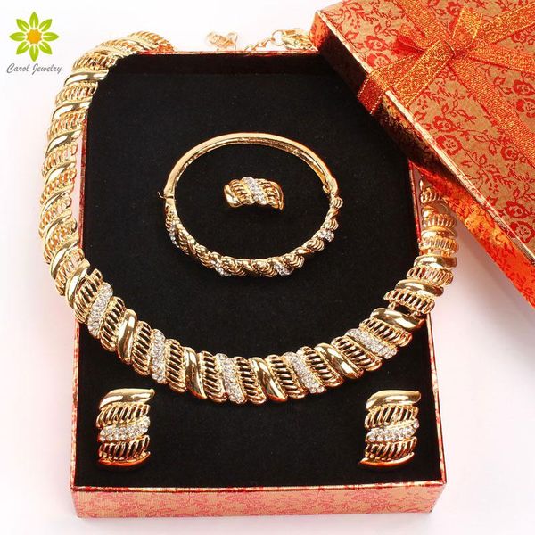 earrings & necklace jewelry sets women wedding fine gold color dress accessories beads fashion ring bracelet set+gift box, Silver
earrings & necklace jewelry sets women wedding fine gold color dress accessories beads fashion ring bracelet set+gift box, Silver