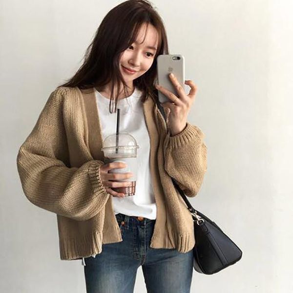 korean sweater cardigan autumn winter women's loose lazy chic short bat sleeve knitted jacket fashion knits & tees, White
korean sweater cardigan autumn winter women's loose lazy chic short bat sleeve knitted jacket fashion knits & tees, White