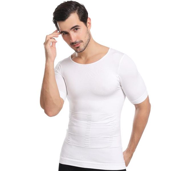 men' tank 2021 summer sleeveless t-shirt body shaper short sleeve slimming vest sports belly contracting, White;black
men' tank 2021 summer sleeveless t-shirt body shaper short sleeve slimming vest sports belly contracting, White;black