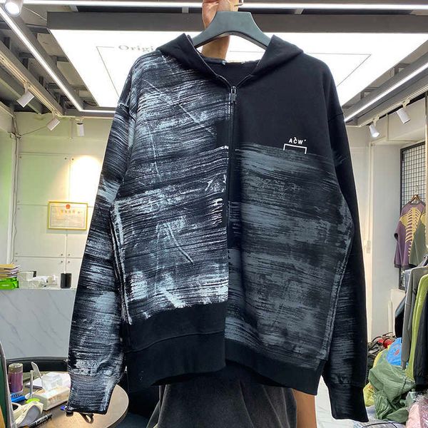 chaopai autumn and winter letter tie dyeing color matching cardigan sweater for men and women loose casual hoodie, Black;brown
chaopai autumn and winter letter tie dyeing color matching cardigan sweater for men and women loose casual hoodie, Black;brown