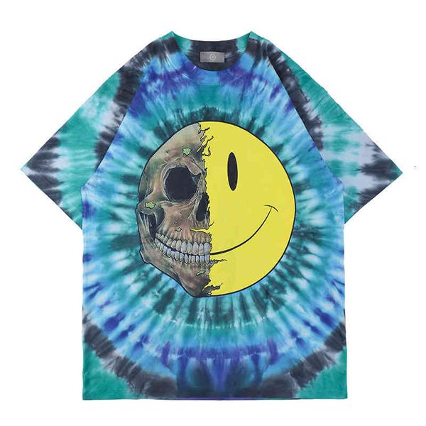 men's t-shirts spring and summer fashion brand rap with tie dyed skull smiling face printed short sleeve t-shirt men ra1z, White;black
men's t-shirts spring and summer fashion brand rap with tie dyed skull smiling face printed short sleeve t-shirt men ra1z, White;black