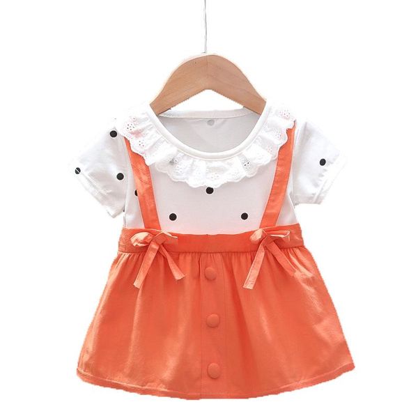 girl's dresses summer toddler baby girl clothes cute lace o-neck short sleeve dot cotton born princess dress, Red;yellow
girl's dresses summer toddler baby girl clothes cute lace o-neck short sleeve dot cotton born princess dress, Red;yellow