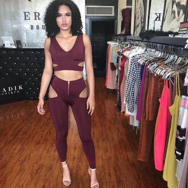 women's tracksuits bkld v neck women tracksuit two piece set 2021 summer sleeveless crop and pants hollow out 2 outfits for, Gray
women's tracksuits bkld v neck women tracksuit two piece set 2021 summer sleeveless crop and pants hollow out 2 outfits for, Gray