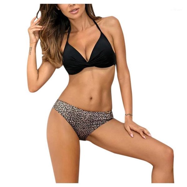 women's swimwear women halter bikini set 2021 brazilian summer print swimsuit two-pieces bathing suit femme bañador mujer #t1q, White;black
women's swimwear women halter bikini set 2021 brazilian summer print swimsuit two-pieces bathing suit femme bañador mujer #t1q, White;black