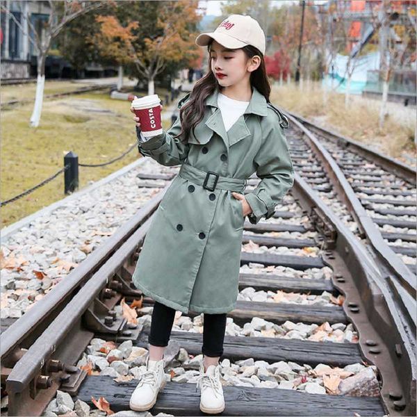 children's windbreaker girls jackets autumn spring cotton trench for girls double-breasted casual outerwear teens kids trench, Blue;gray
children's windbreaker girls jackets autumn spring cotton trench for girls double-breasted casual outerwear teens kids trench, Blue;gray