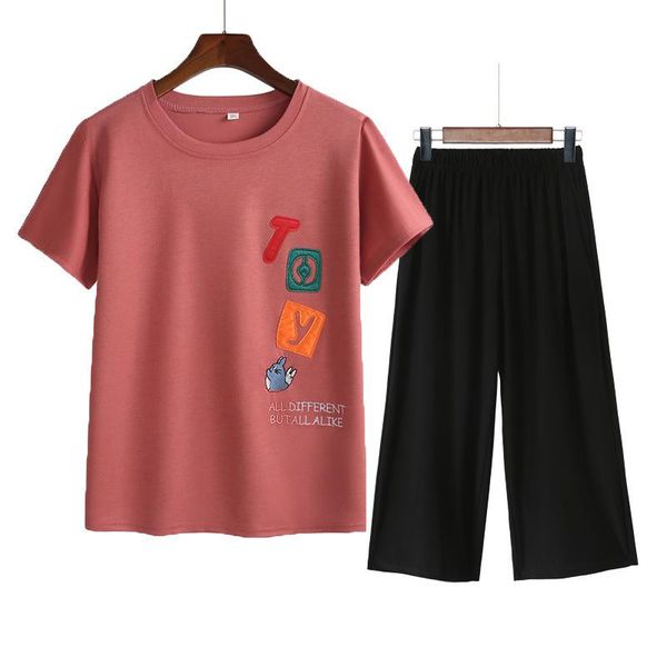 women's tracksuits summer woman outfit 2 piece sets womens outfits toy t-shirts women short sleeve black pants, Gray
women's tracksuits summer woman outfit 2 piece sets womens outfits toy t-shirts women short sleeve black pants, Gray