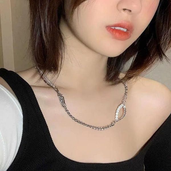 chains rhinestone beads stitching necklace french fashion temperament hip-hop clavicle chain personality net red cold wind, Silver
chains rhinestone beads stitching necklace french fashion temperament hip-hop clavicle chain personality net red cold wind, Silver