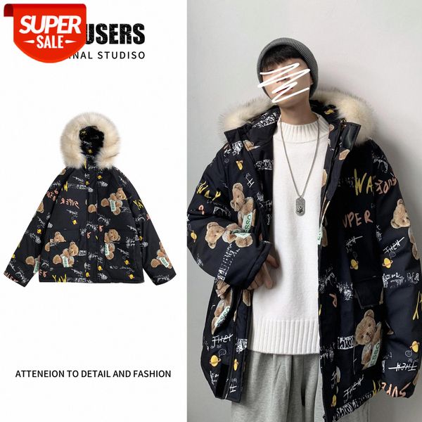 bear full printed cotton-padded jacket men's plus size padded trend thicker #xn4w, Black;brown
bear full printed cotton-padded jacket men's plus size padded trend thicker #xn4w, Black;brown